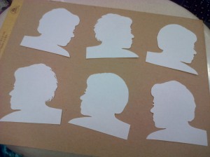 6 little mini-me silhouettes done!